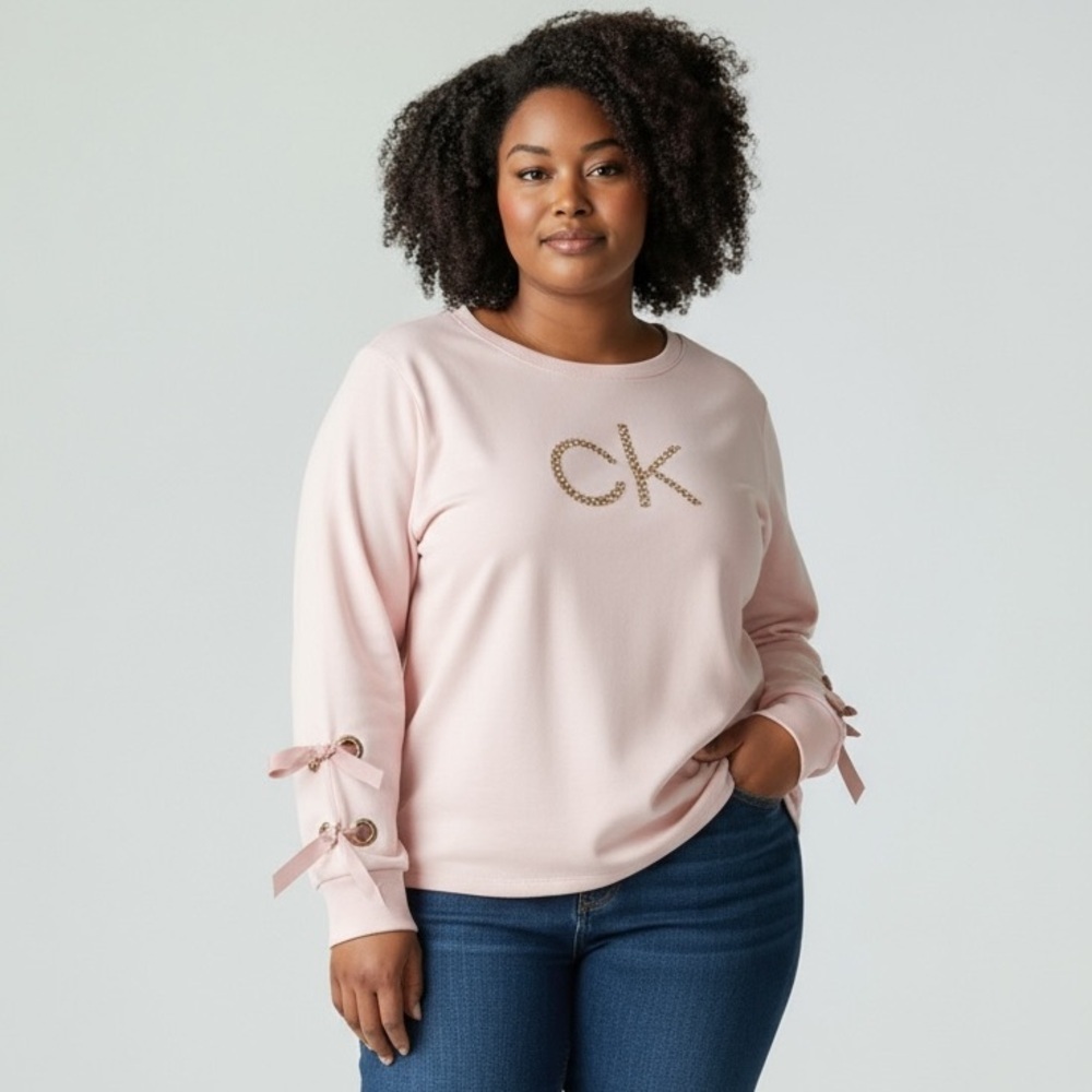 Calvin Klein Blush Pink Long Sleeve Sweater Women’s Size 3X